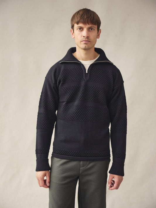 Fisherman | kort lynlås | navy blue