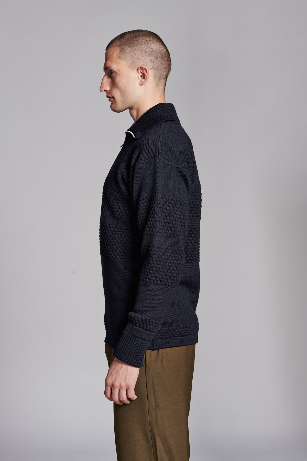 Fisherman short zip | navy blue