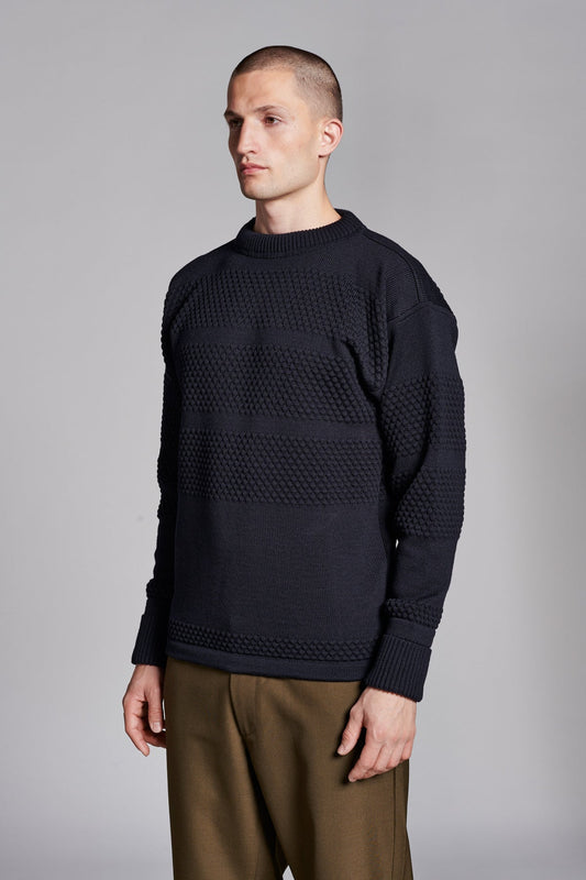 Fisherman | crew neck | navy blue
