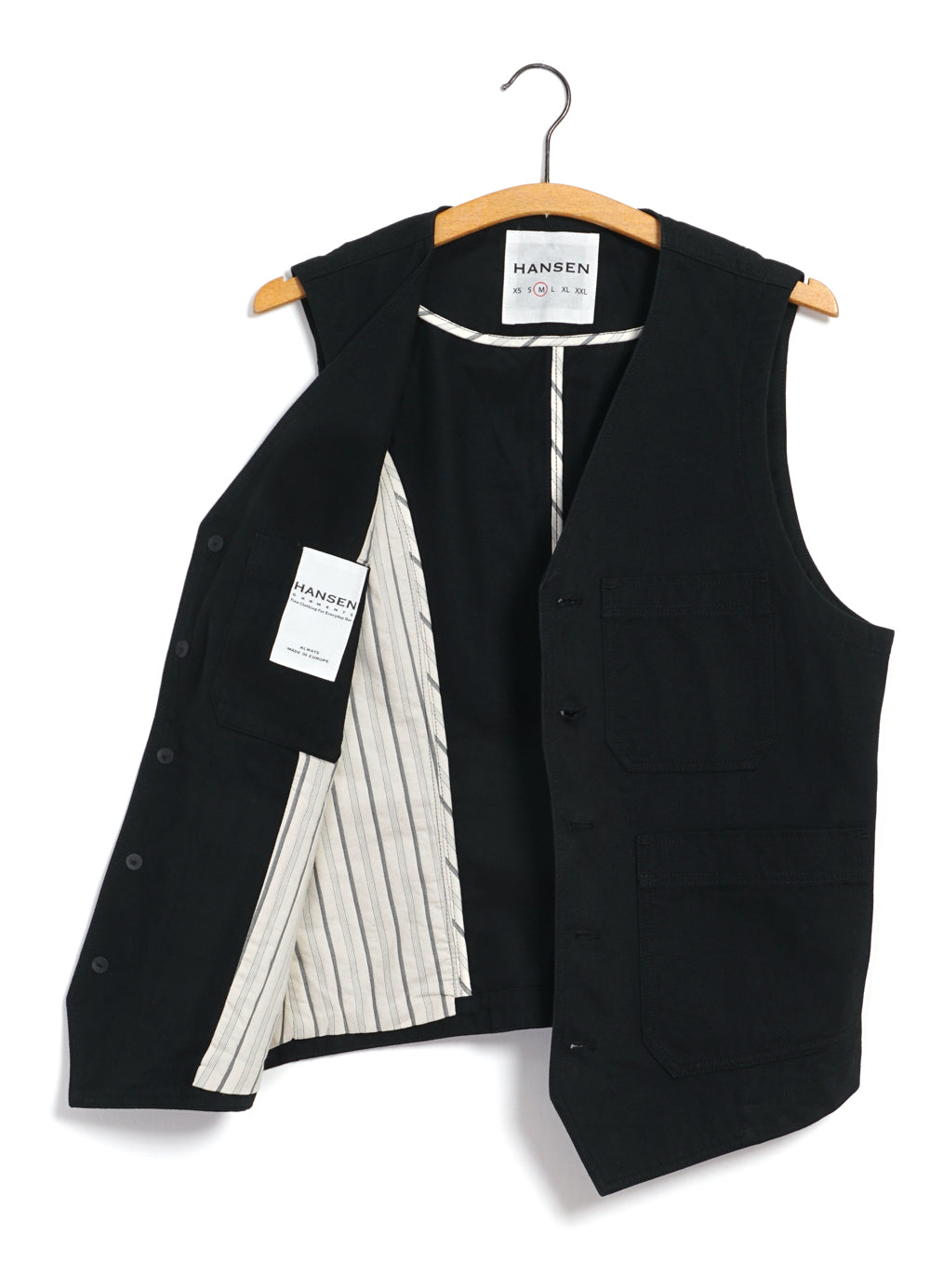 Knud workwear waistcoat | Black