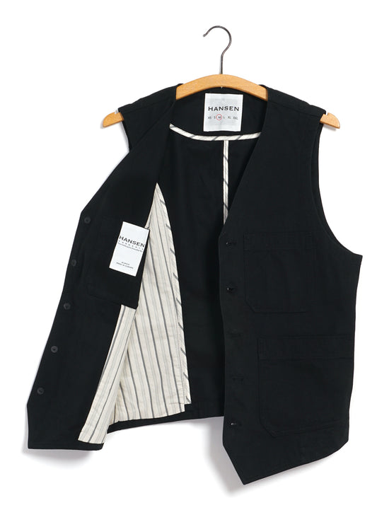 Knud workwear waistcoat | Black