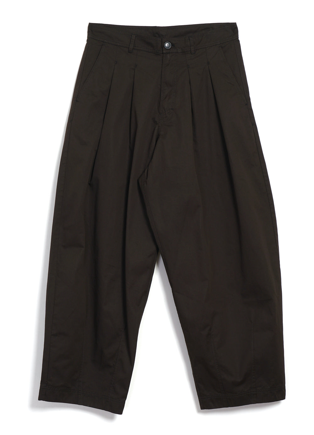Andrew super wide cut trousers | coffee drill
