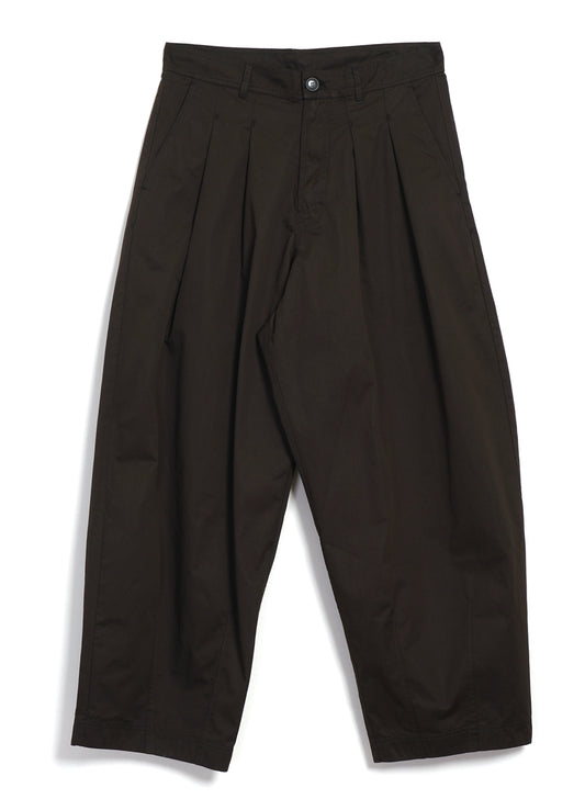 Andrew super wide cut trousers | coffee drill