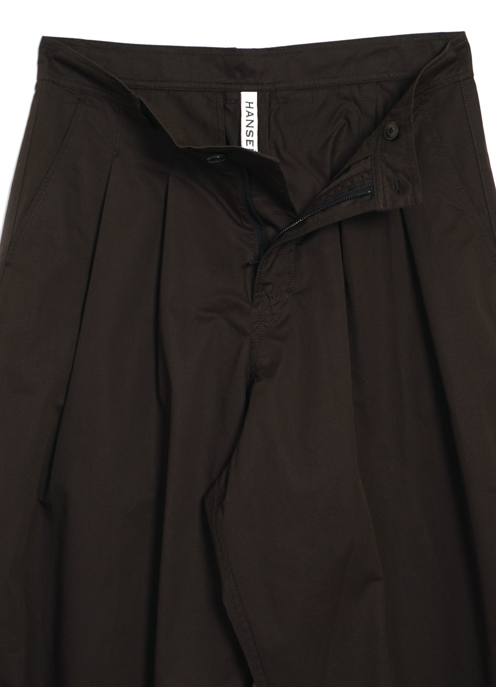 Andrew super wide cut trousers | coffee drill