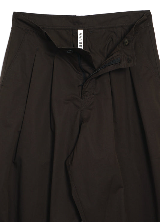 Andrew super wide cut trousers | coffee drill