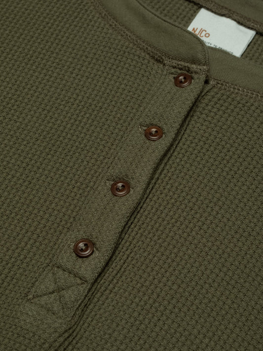 Mira Henley Waffle | olive