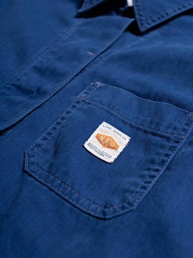 Ella Herringbone Boilersuit | blue