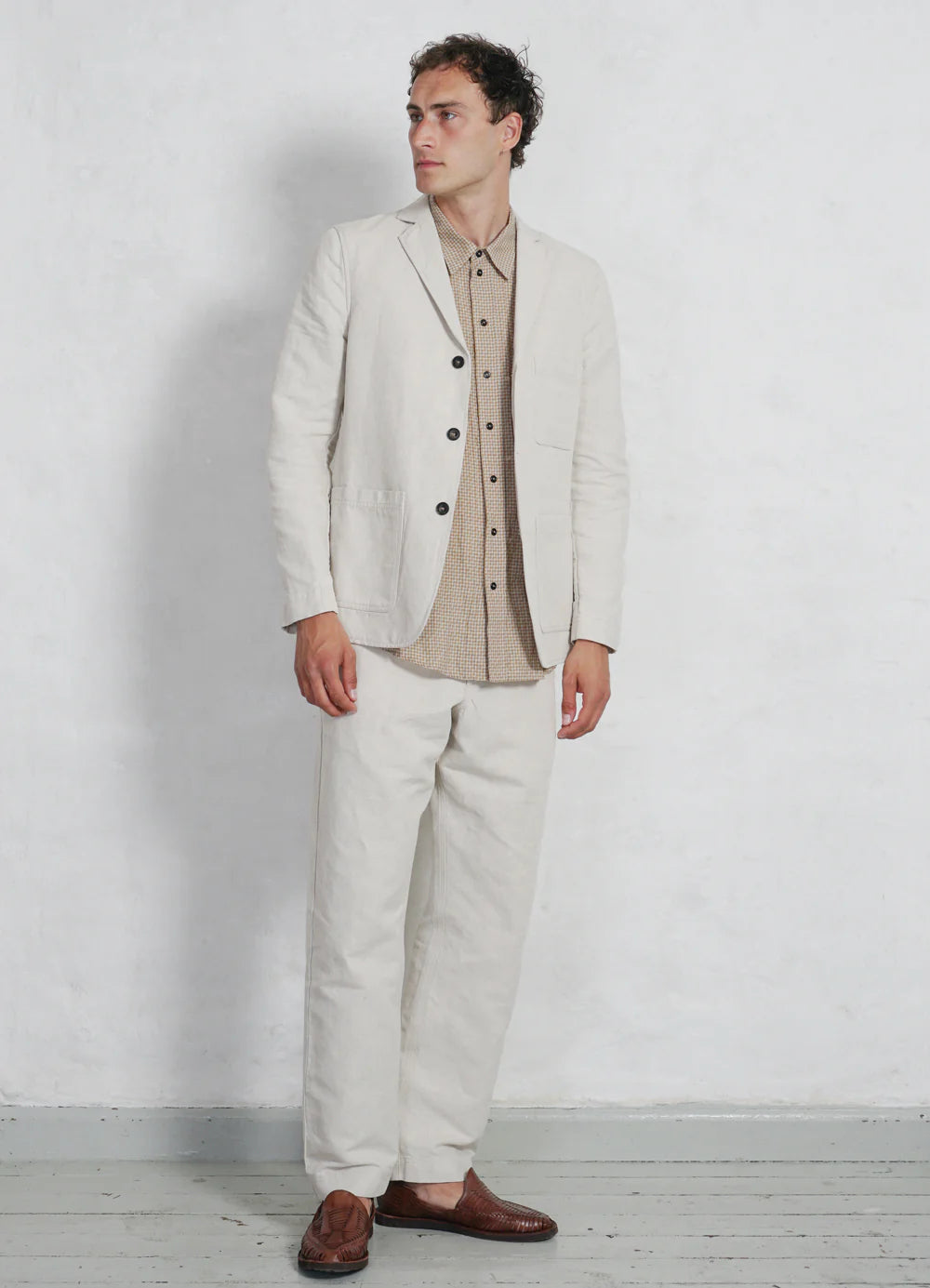 Charlie blazer | natural flax