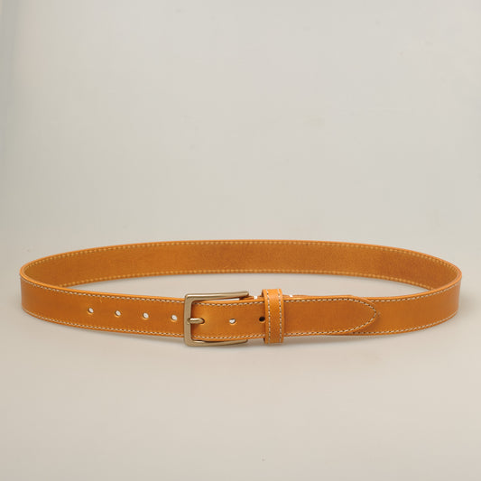 35mm Kantsyet bælte lys brun | Vejstrup messing