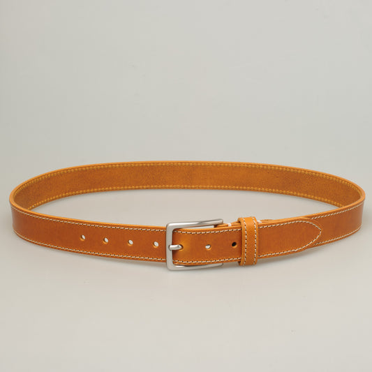 35mm Kantsyet bælte lys brun | Vejstrup satin