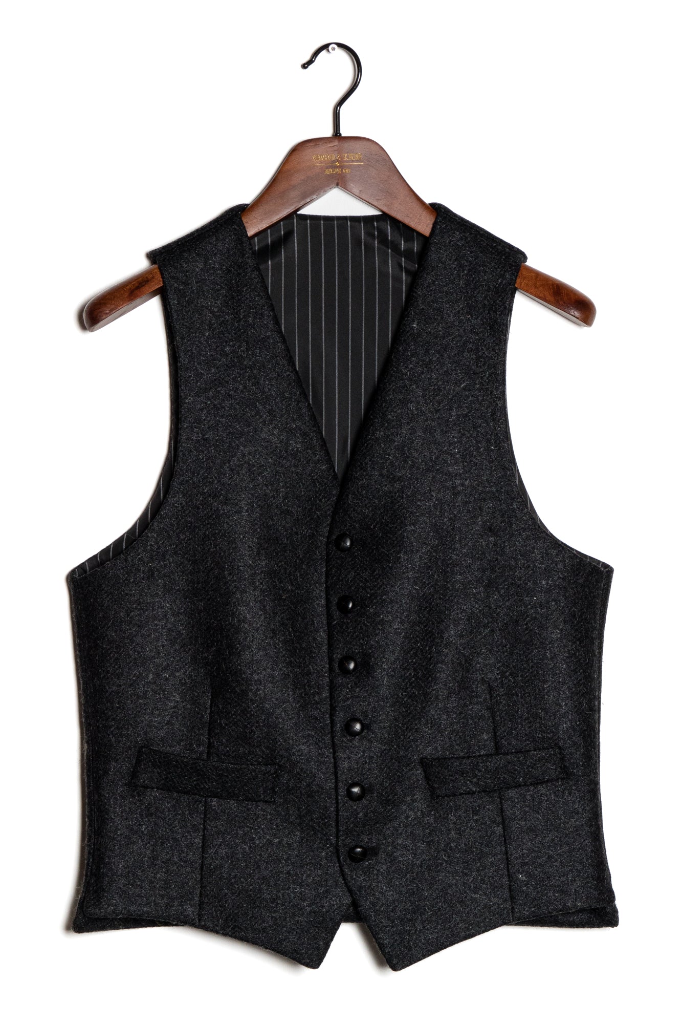 Islandsk Skjöldur tweed vest| Sort