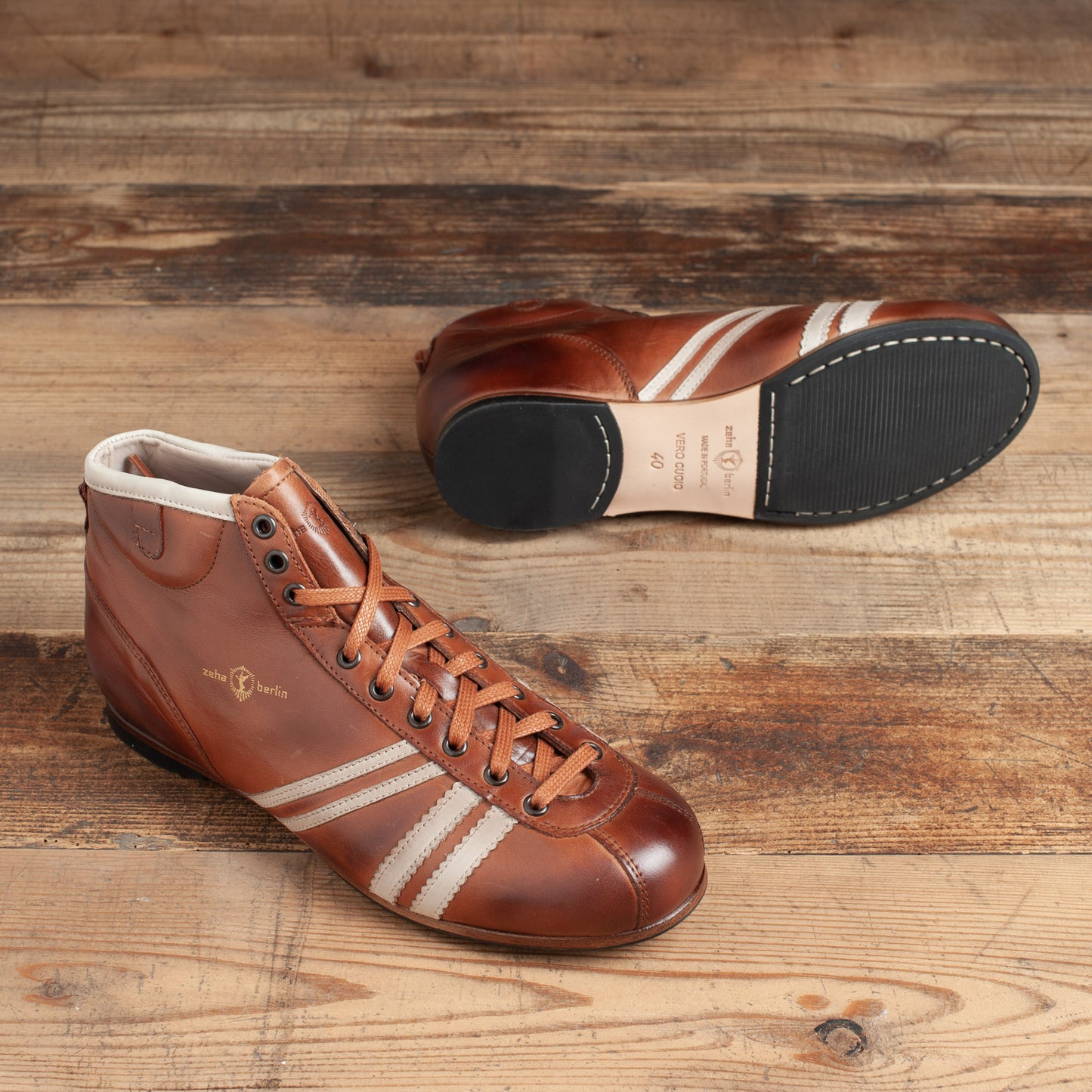 Carl Hässner Derby Cognac/Offwhite