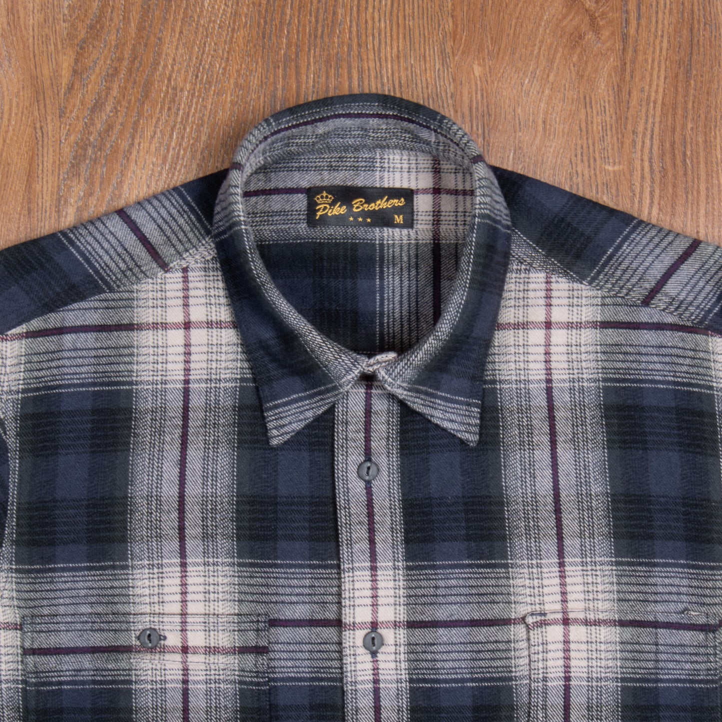 1937 Roamer Shirt Blue/Beige Flannel