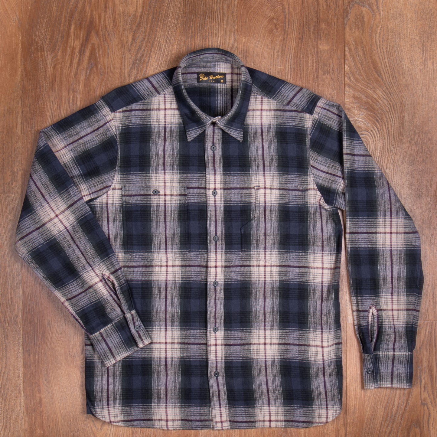 1937 Roamer Shirt Blue/Beige Flannel