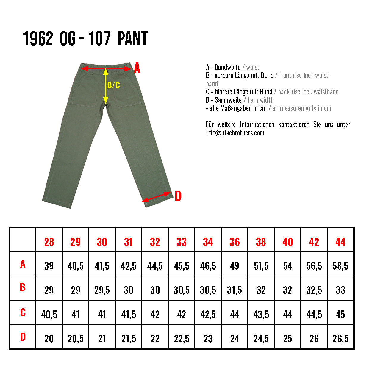 1962 OG-107 Pant Brown