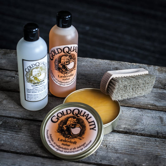 Luksus Læderplejesæt