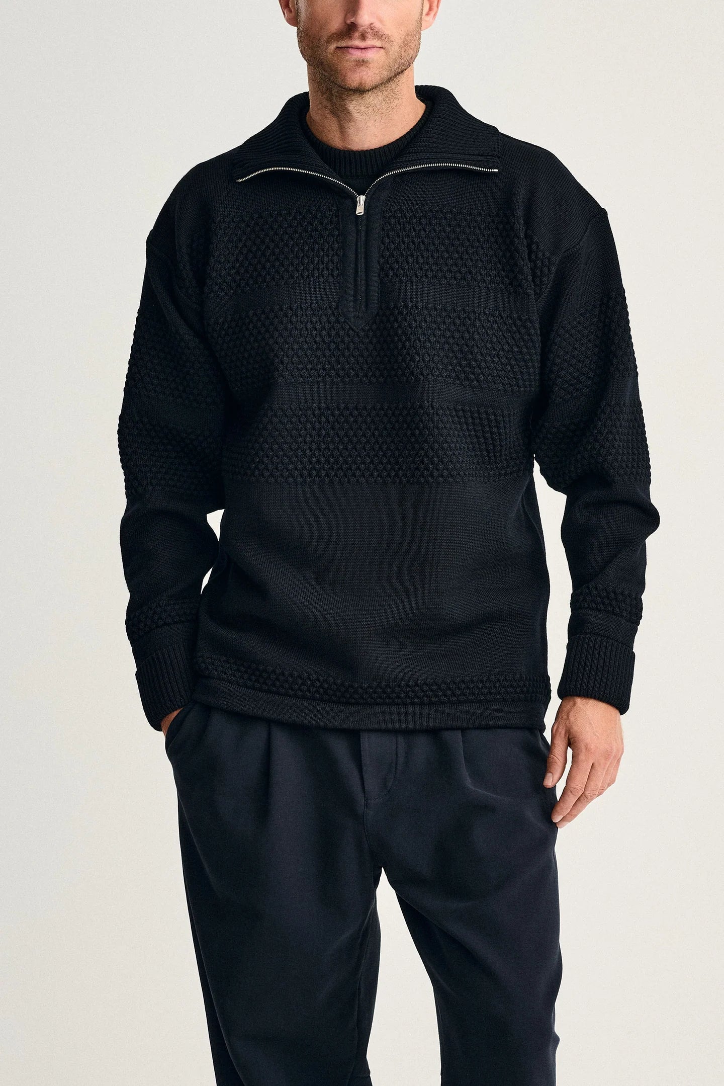 Fisherman | kort lynlås | navy blue