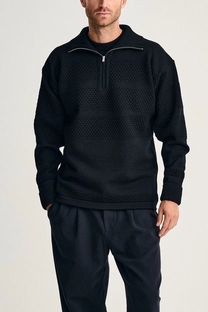 Fisherman | kort lynlås | navy blue