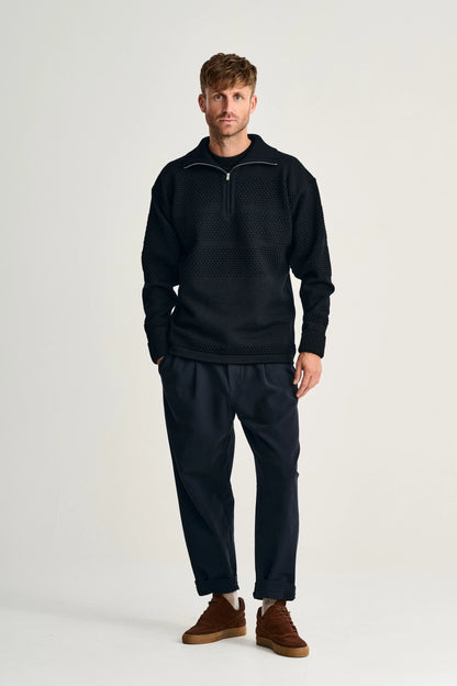 Fisherman | kort lynlås | navy blue