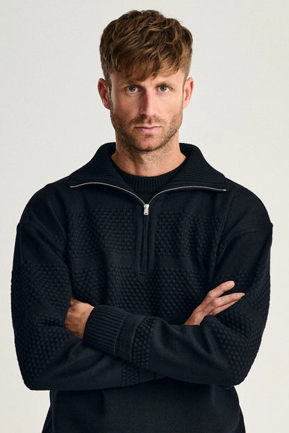 Fisherman | kort lynlås | navy blue