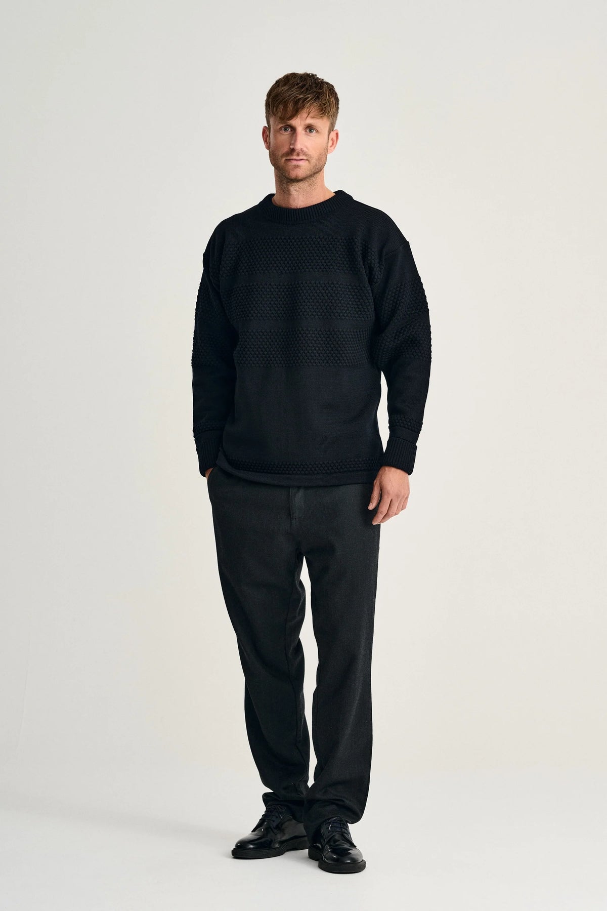 Fisherman | crew neck | navy blue