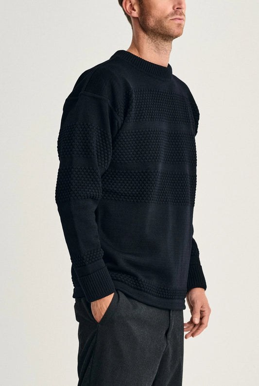 Fisherman | crew neck | navy blue