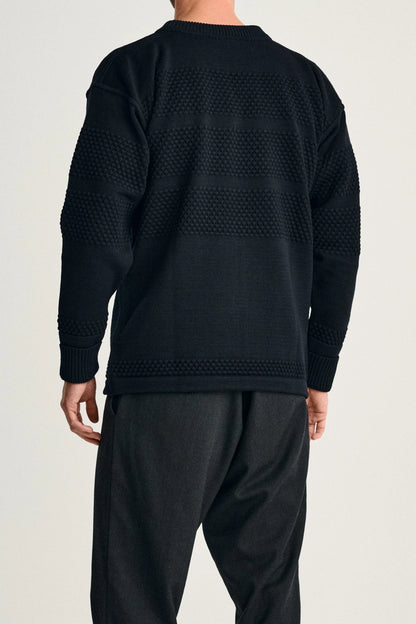 Fisherman | crew neck | navy blue
