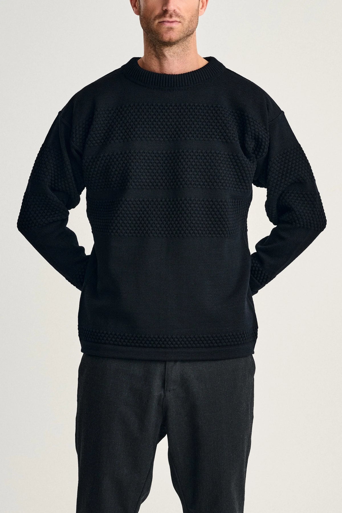 Fisherman | crew neck | navy blue
