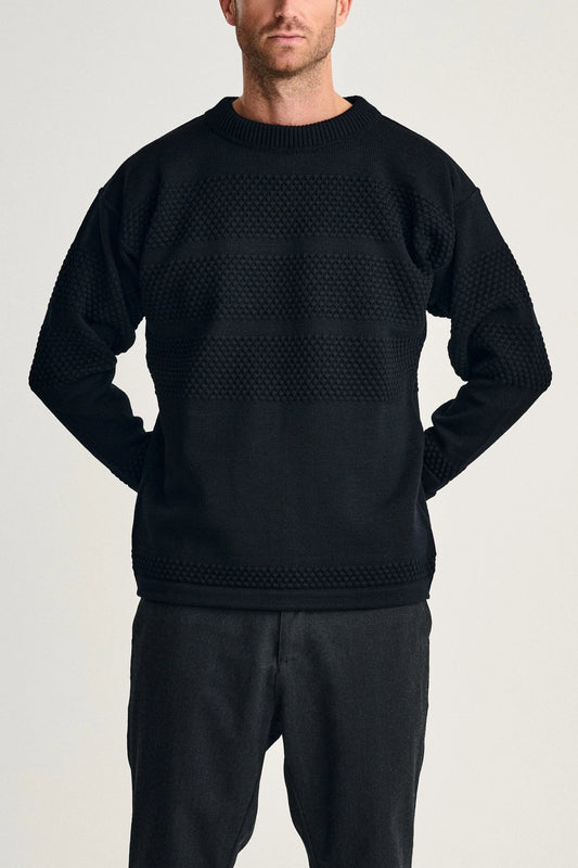 Fisherman | crew neck | navy blue