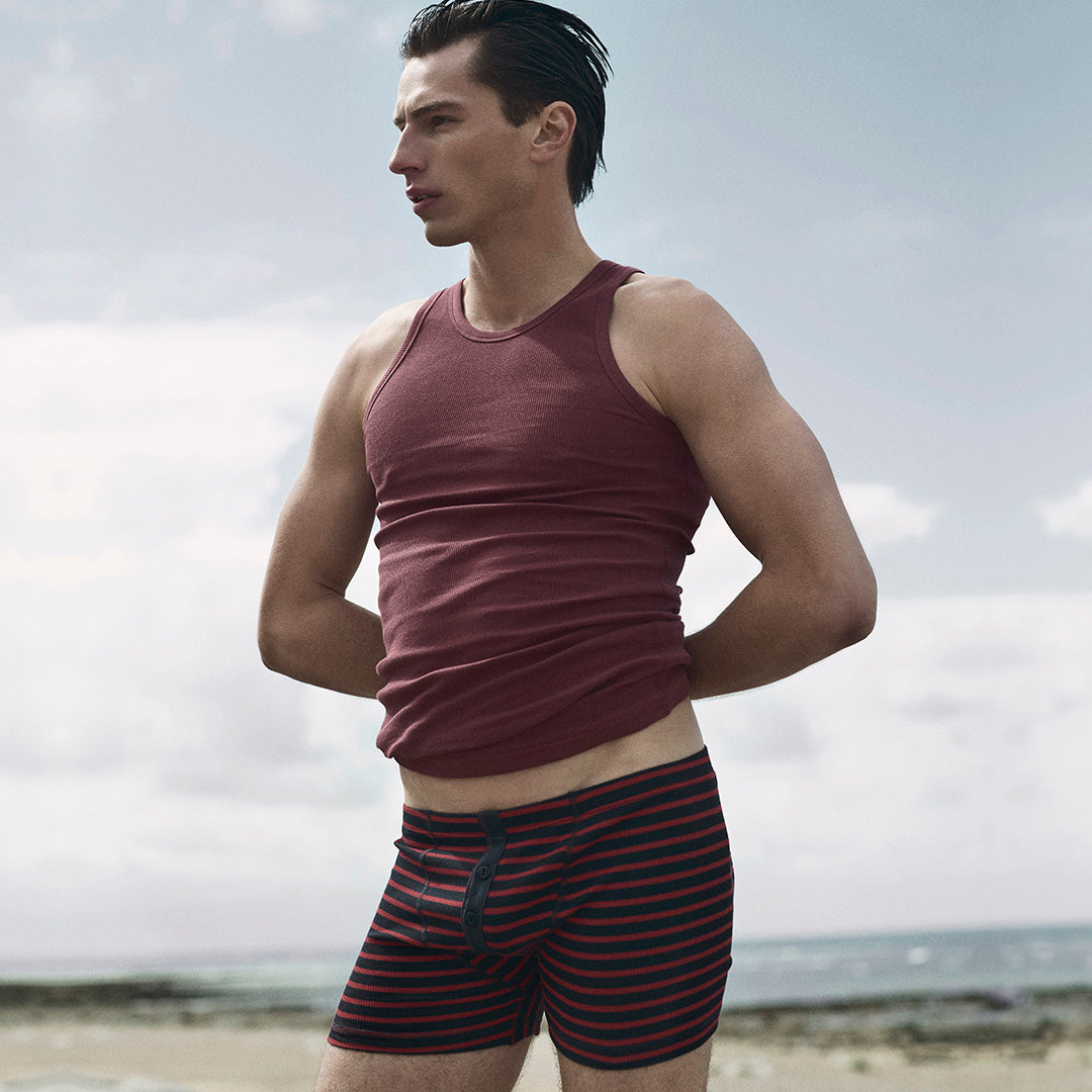 Albar Boxer | breton stripe deep marine/red