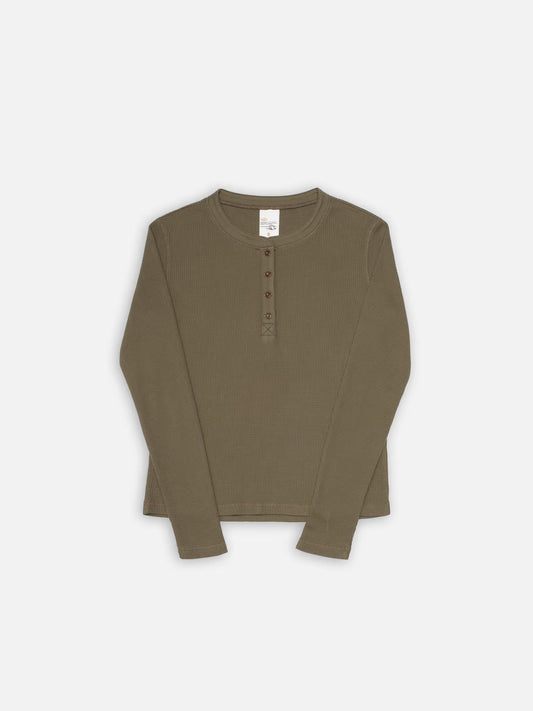 Mira Henley Waffle | olive