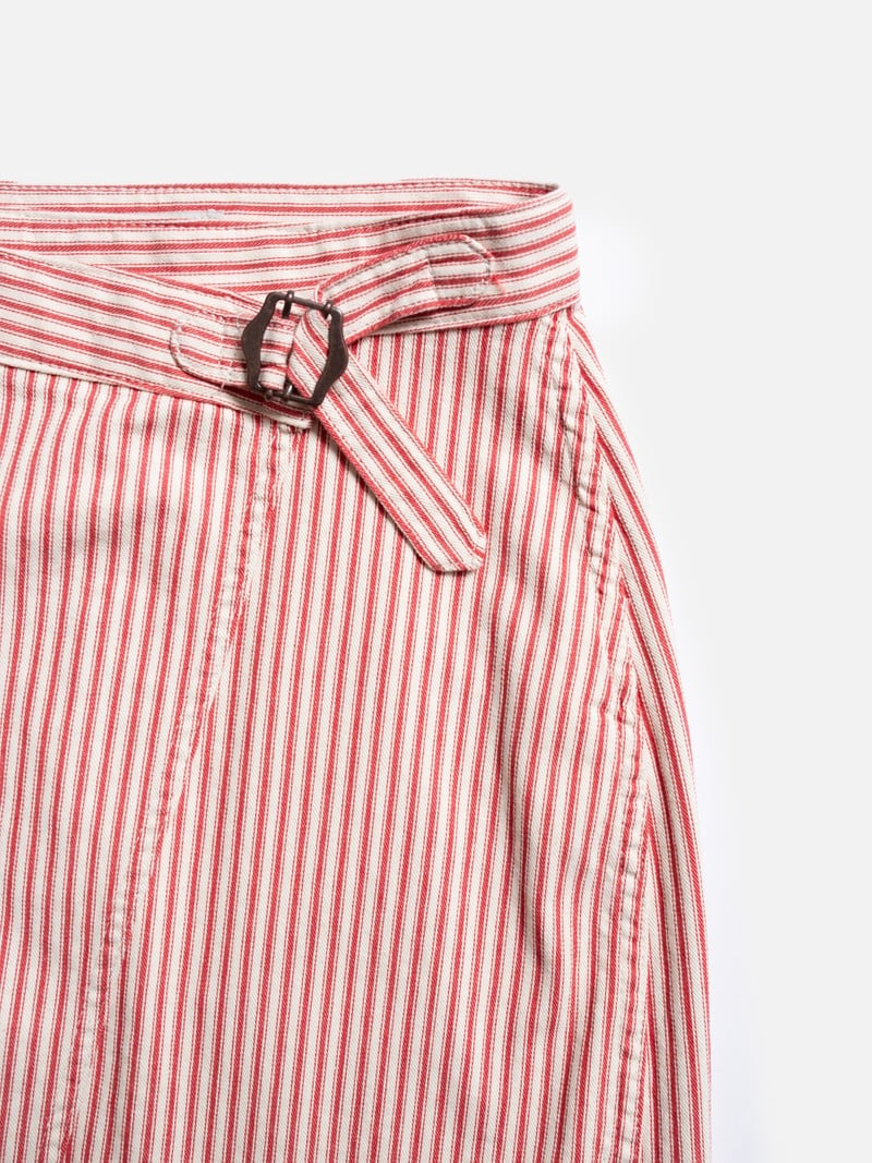 Irma Striped Denim Skirt | red/white
