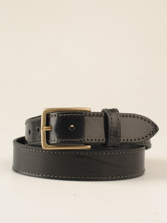 35mm Kantsyet bælte sort | Vejstrup messing
