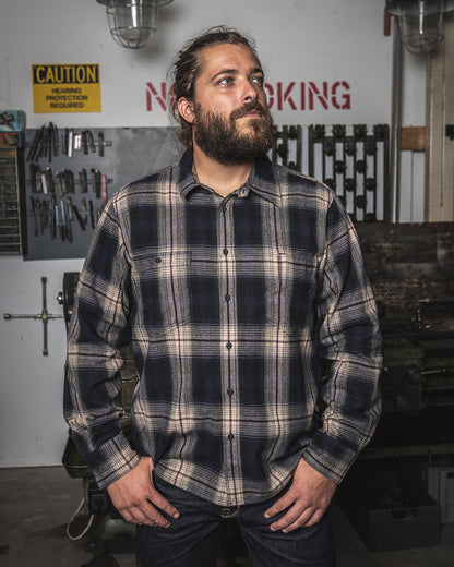 1937 Roamer Shirt Flannel | blue/beige