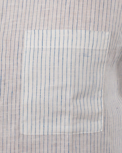 1923 Buccanoy Shirt | white blue linen