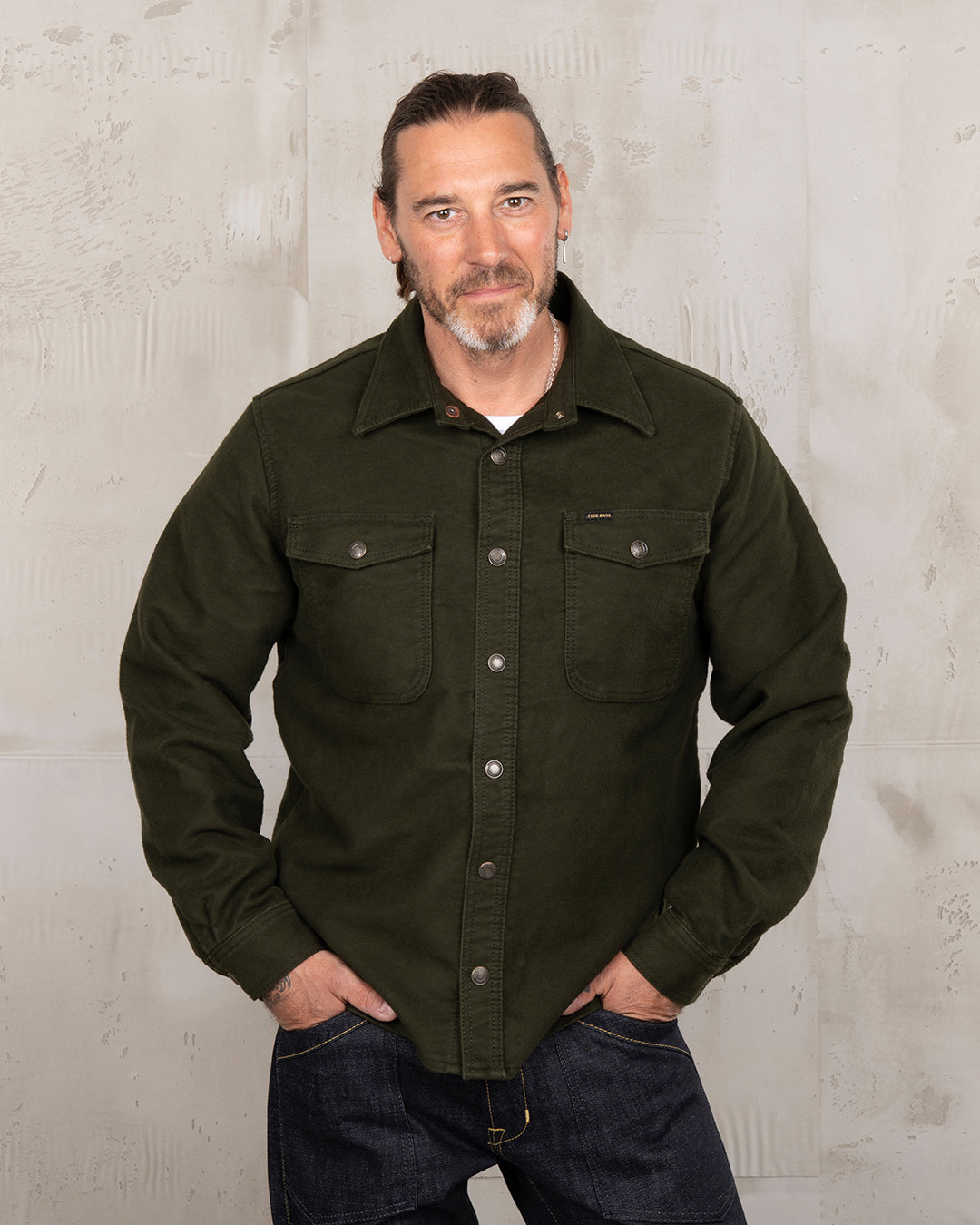 1943 CPO Shirt Moleskin | moss
