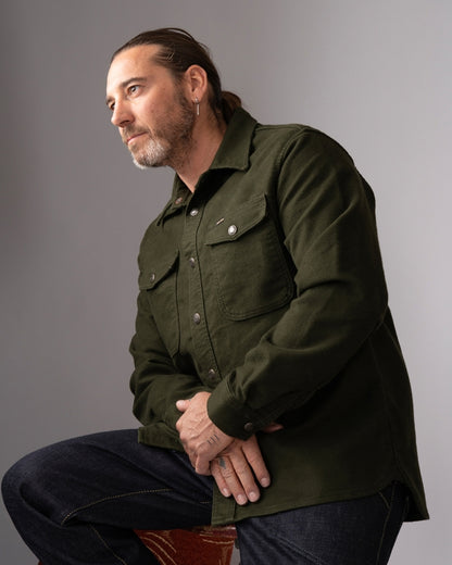 1943 CPO Shirt Moleskin | moss
