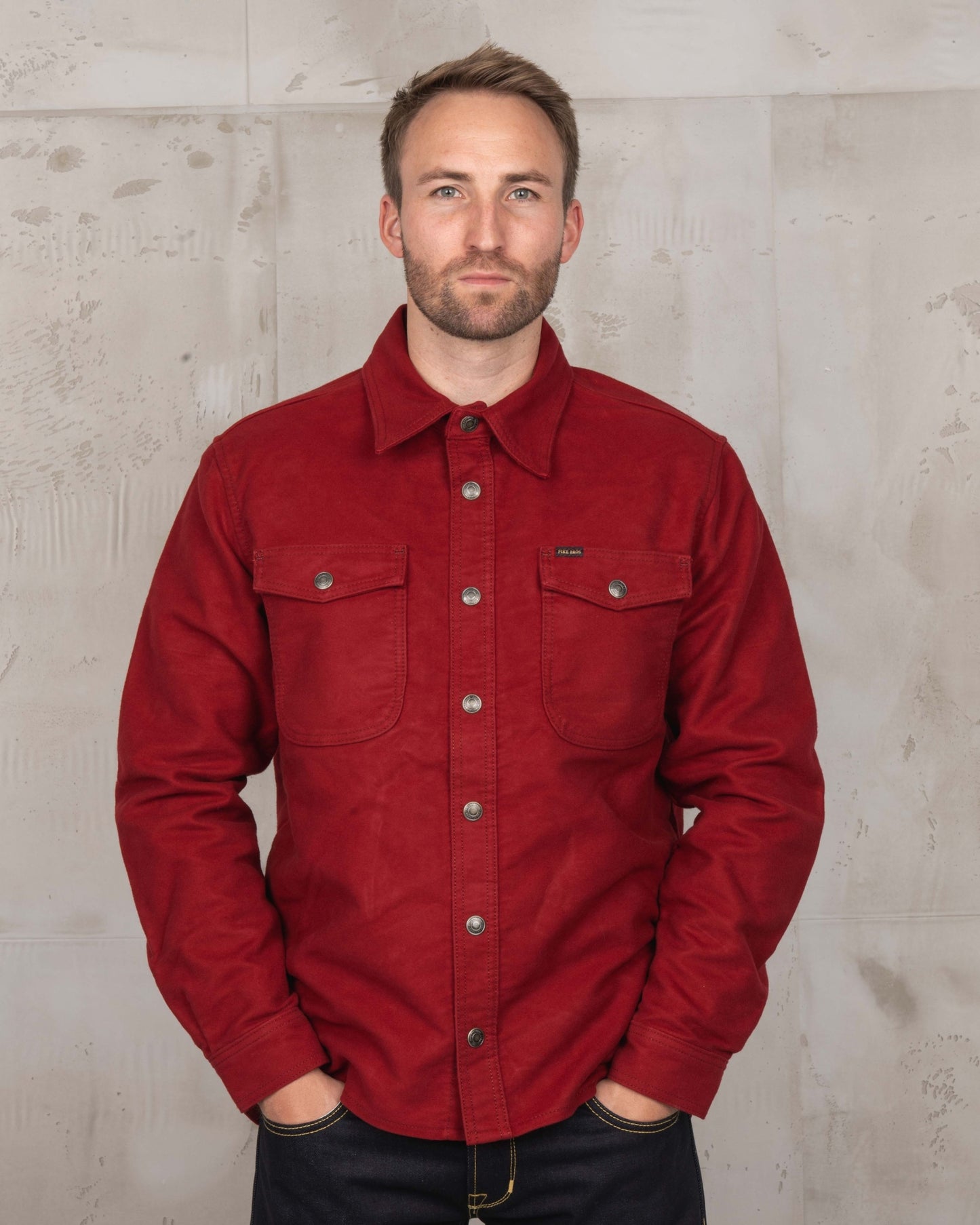 1943 CPO Shirt Moleskin | dark red