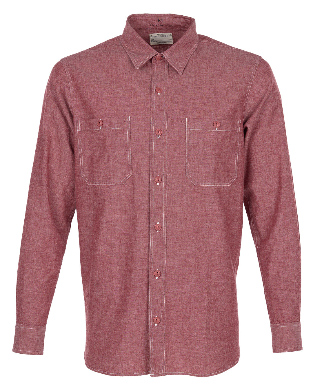 1940 USN Chambray Shirt | harbor red