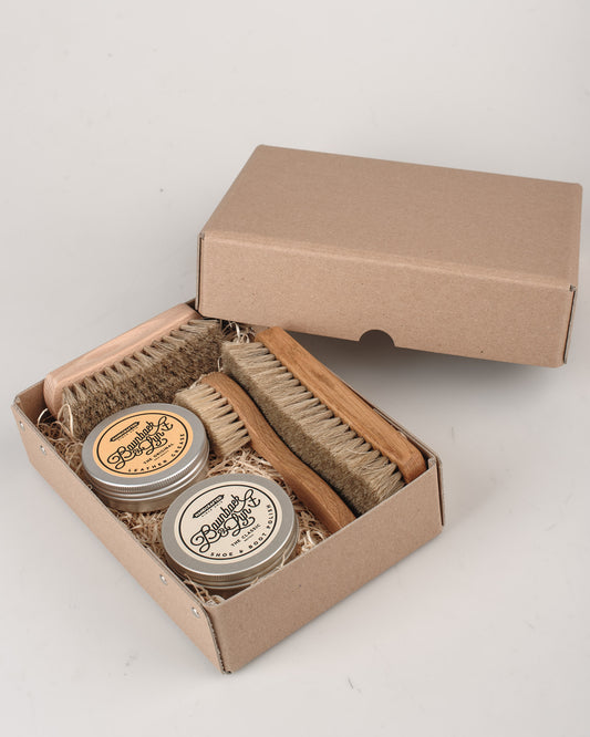 Sko- & Læderplejesæt | natur