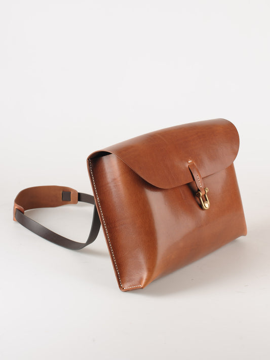 Messenger taske stor | cognac