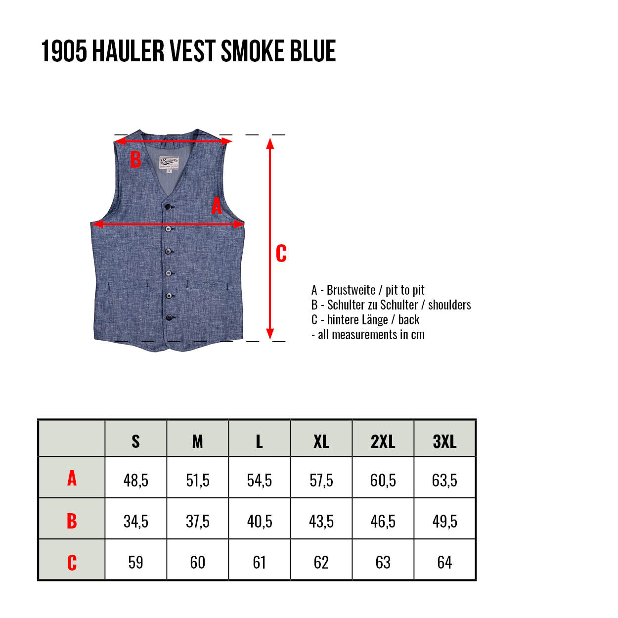 1905 Hauler Vest Smoke Blue