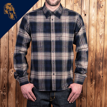 1937 Roamer Shirt Blue/Beige Flannel