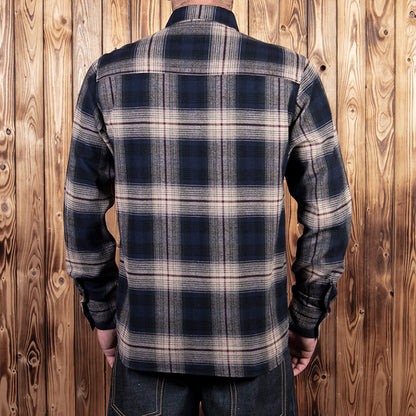 1937 Roamer Shirt Blue/Beige Flannel