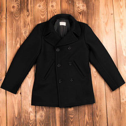 1938 Pea Coat Black Wool