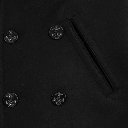 1938 Pea Coat Black Wool