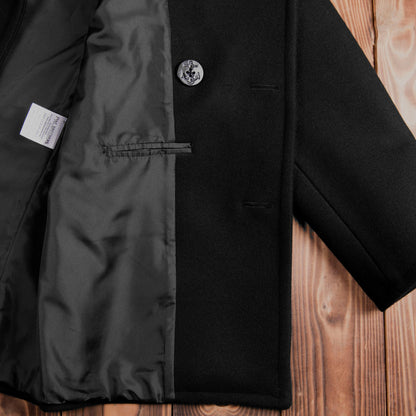 1938 Pea Coat Black Wool
