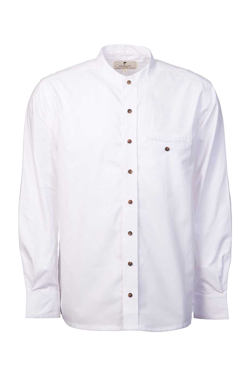 Grandfather Shirt Comfort Cotton Optic White FL43